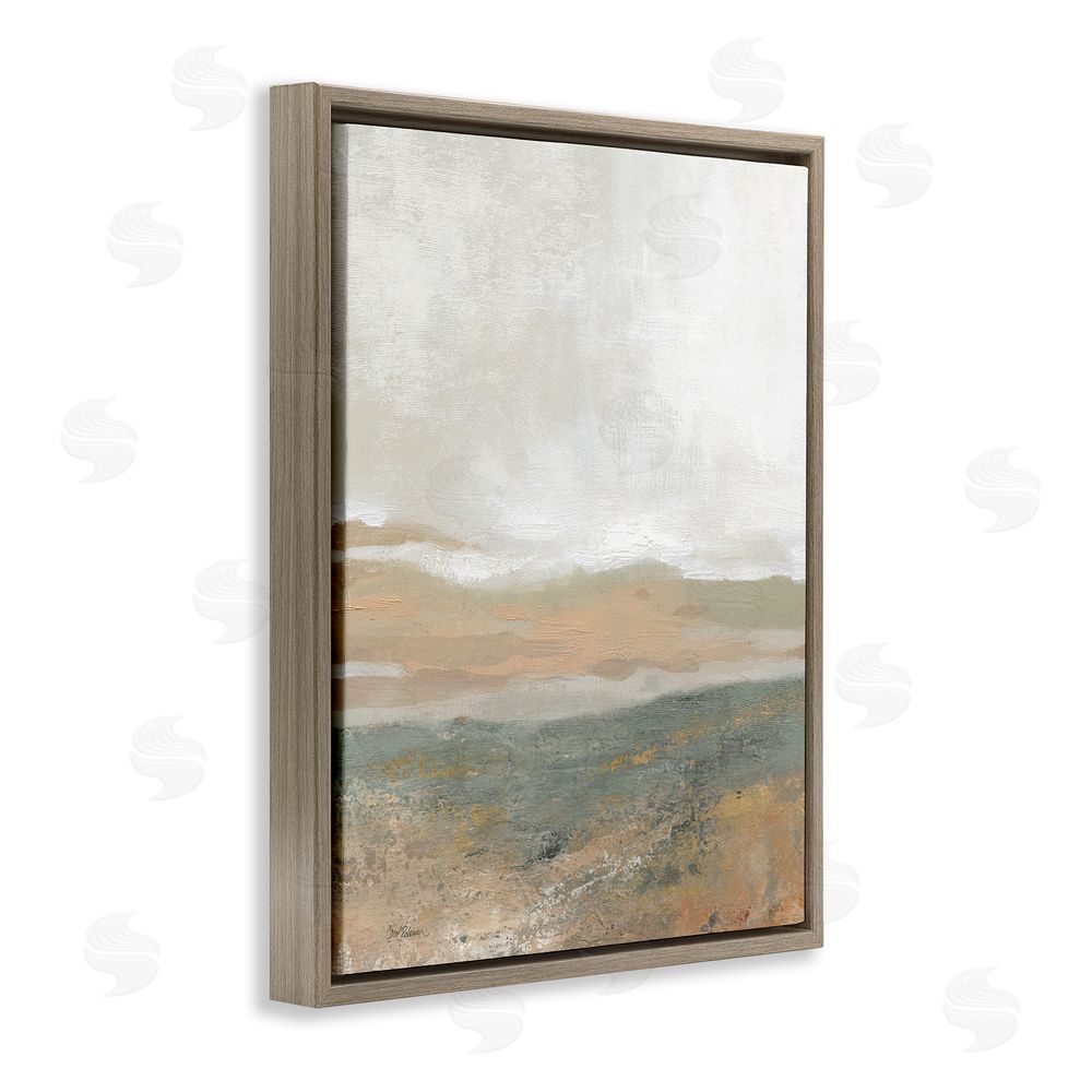 Carol Robinson Neutral Desert Abstraction Brown Floating Frame Canvas Wall Art Print