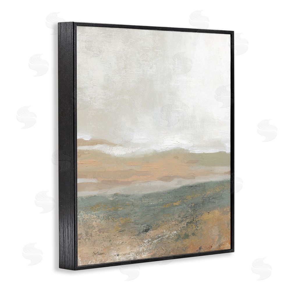 Carol Robinson Neutral Desert Abstraction Black Framed Giclee Wall Art Print