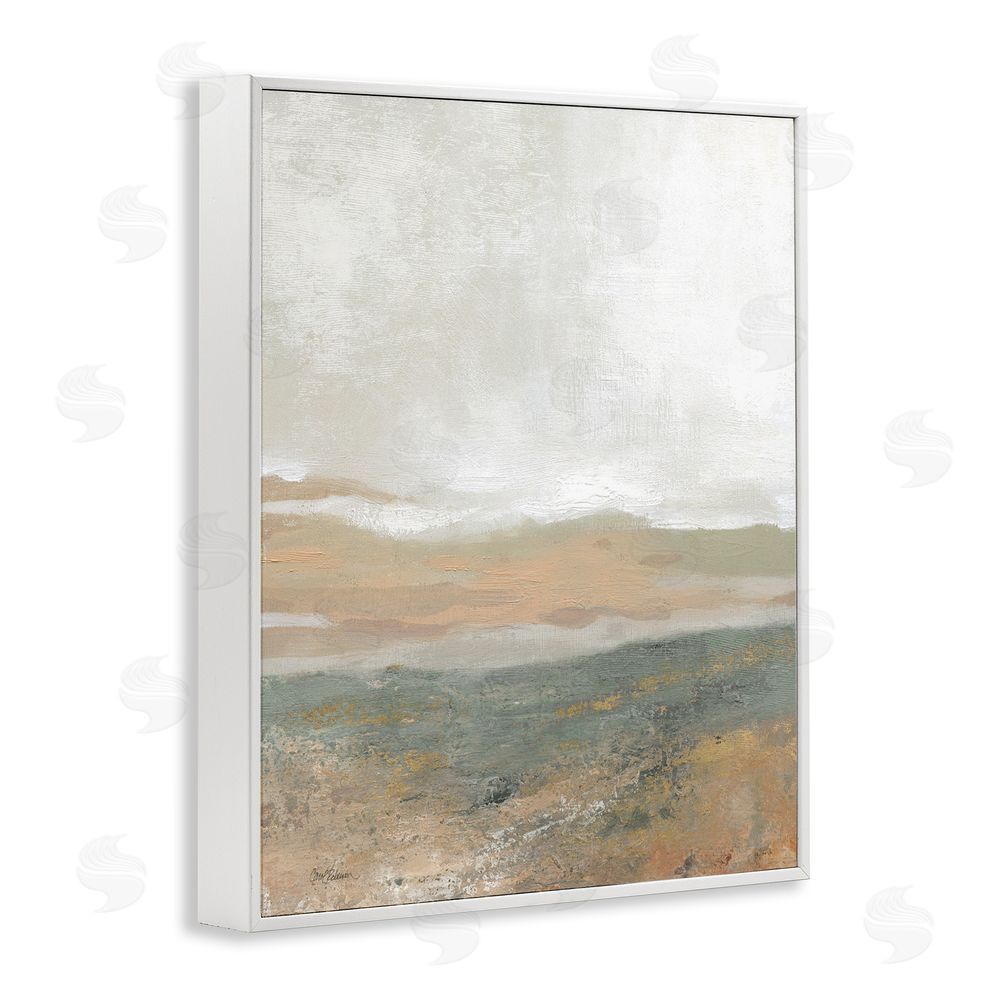 Carol Robinson Neutral Desert Abstraction White Framed Giclee Wall Art Print