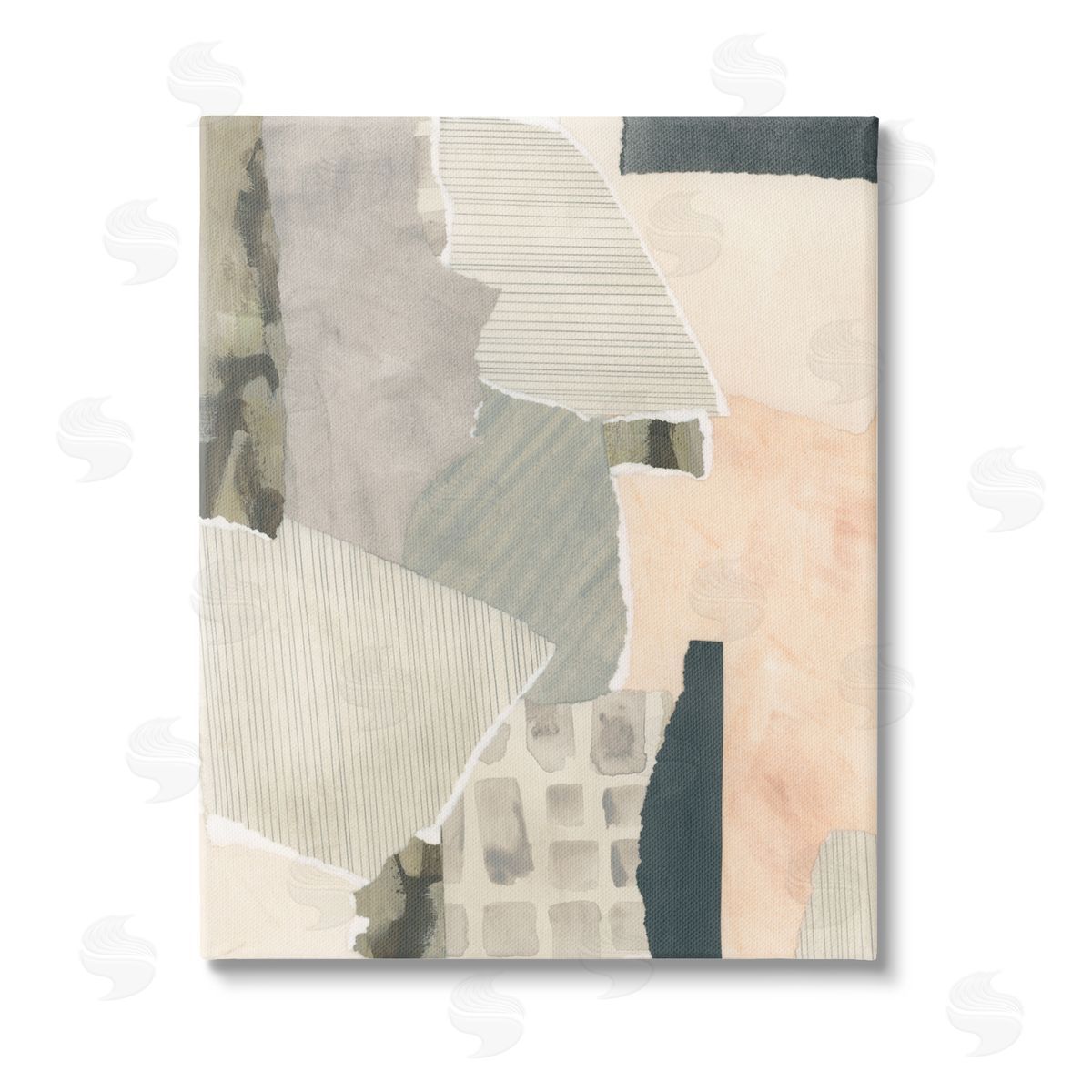 June Erica Vess Soft Patterned Collage Stretched Canvas Wall Art Print