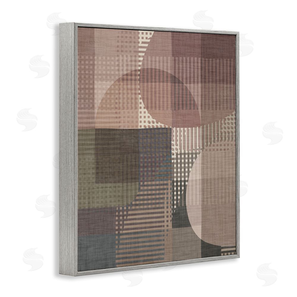 Victoria Barnes Patterned Earth Tone Shapes Gray Framed Giclee Wall Art Print
