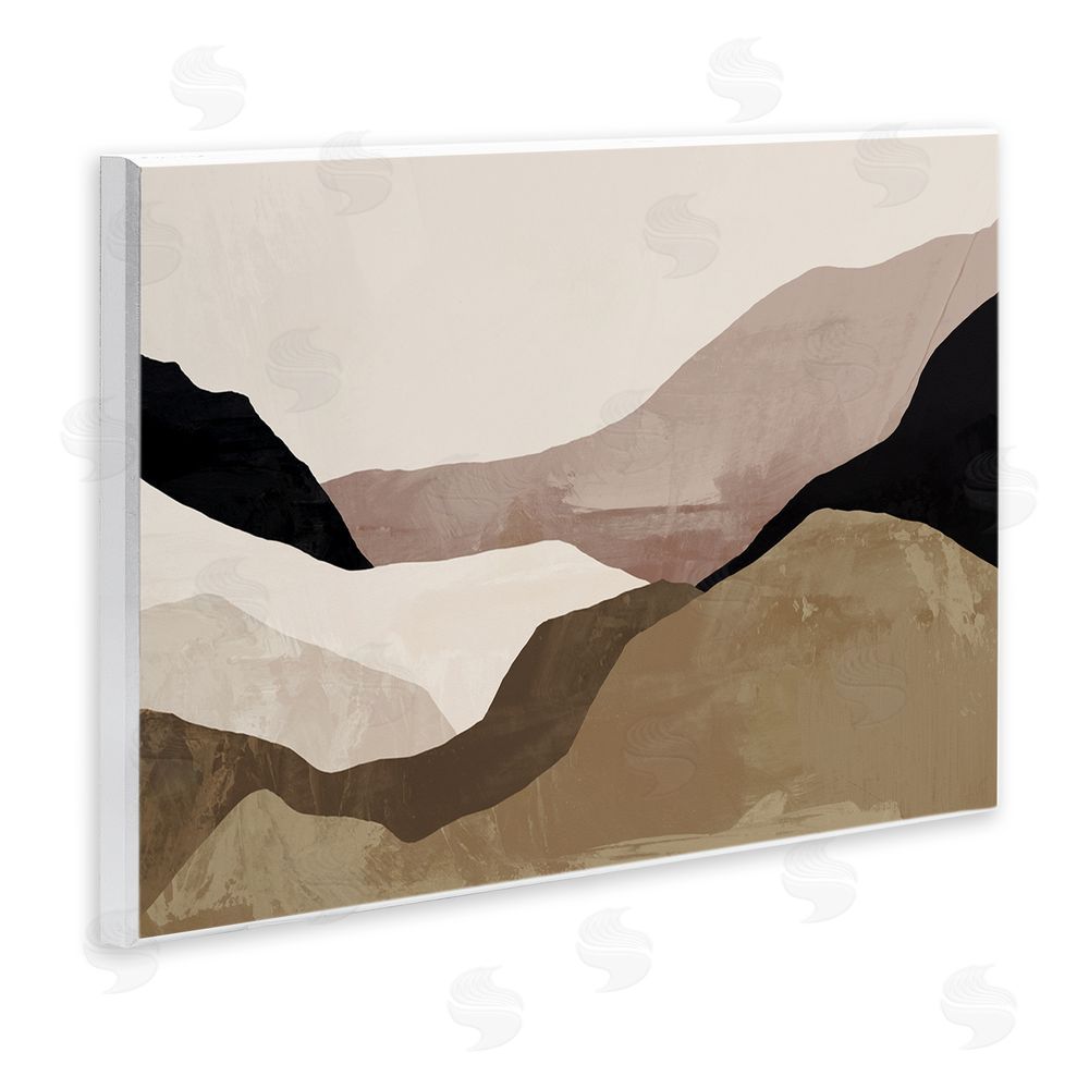 Victoria Barnes Layered Desert Mountain Peaks Wall Plaque Art Print
