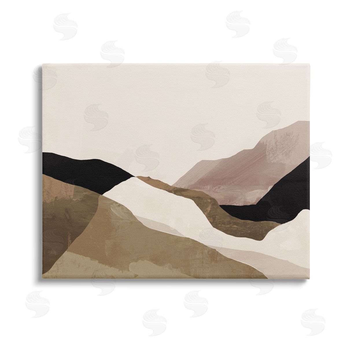 Victoria Barnes Abstract Desert Dunes Collage Stretched Canvas Wall Art Print