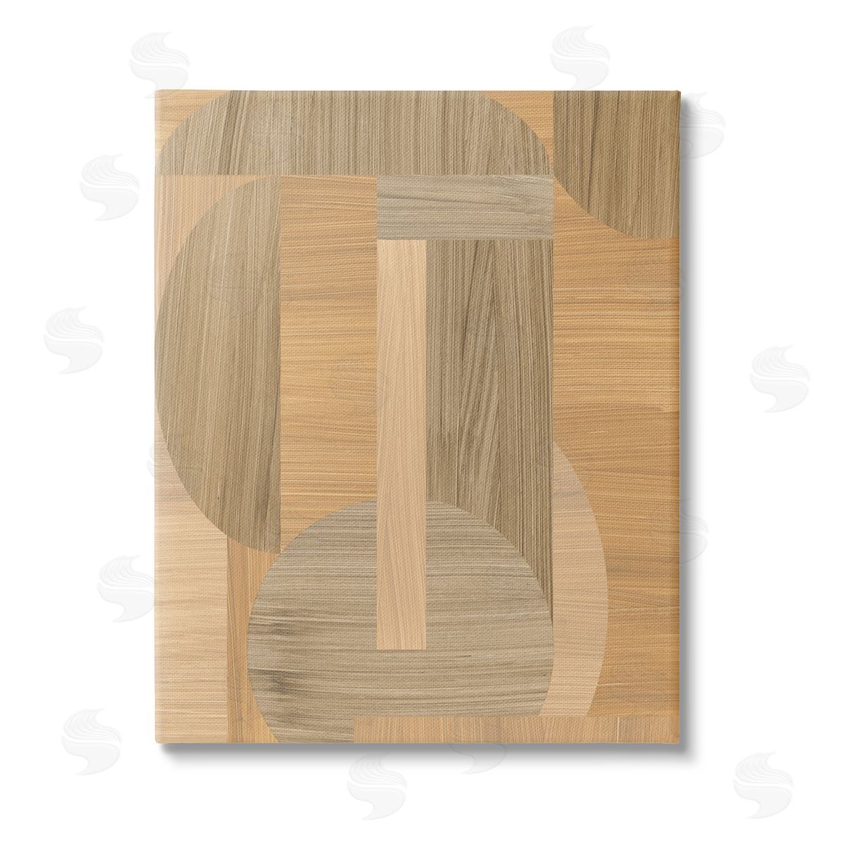 June Erica Vess Grain Patterned Linear Shapes Stretched Canvas Wall Art Print