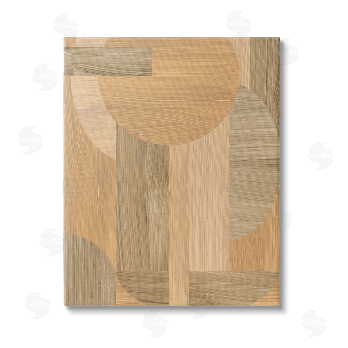 June Erica Vess Rustic Patterned Shapes Stretched Canvas Wall Art Print