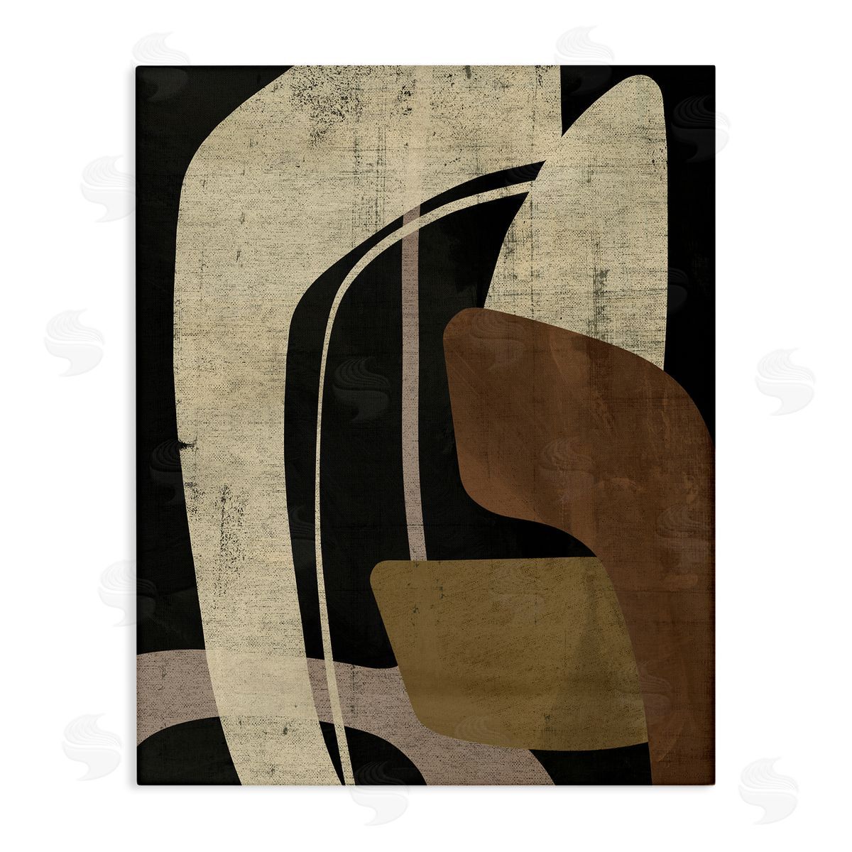 Victoria Barnes Boomerang Shape Abstraction Stretched Canvas Wall Art Print