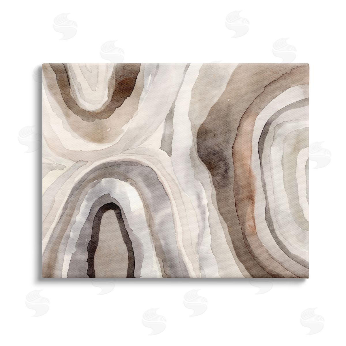 Victoria Barnes Soft Geode Pattern Stretched Canvas Wall Art Print