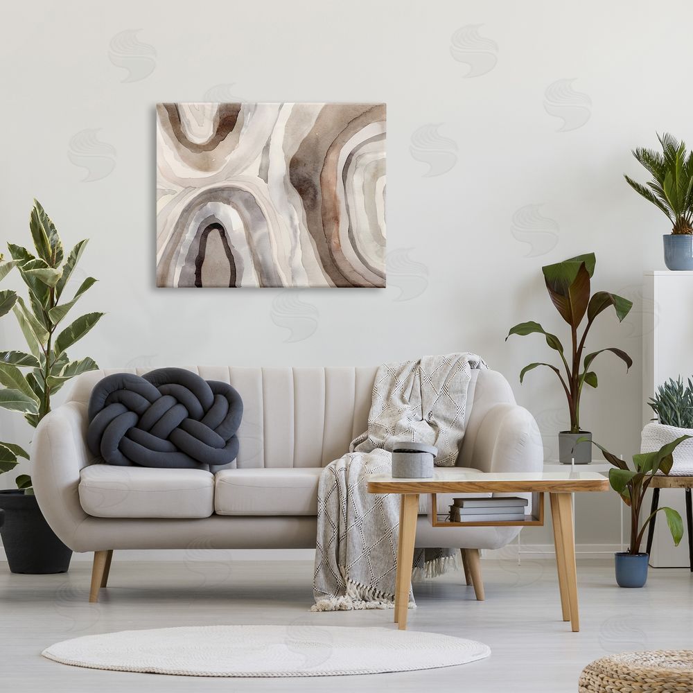 Victoria Barnes Soft Geode Pattern Canvas Wall Art Print in Room