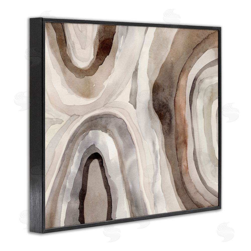 Victoria Barnes Soft Geode Pattern Black Framed Giclee Wall Art Print