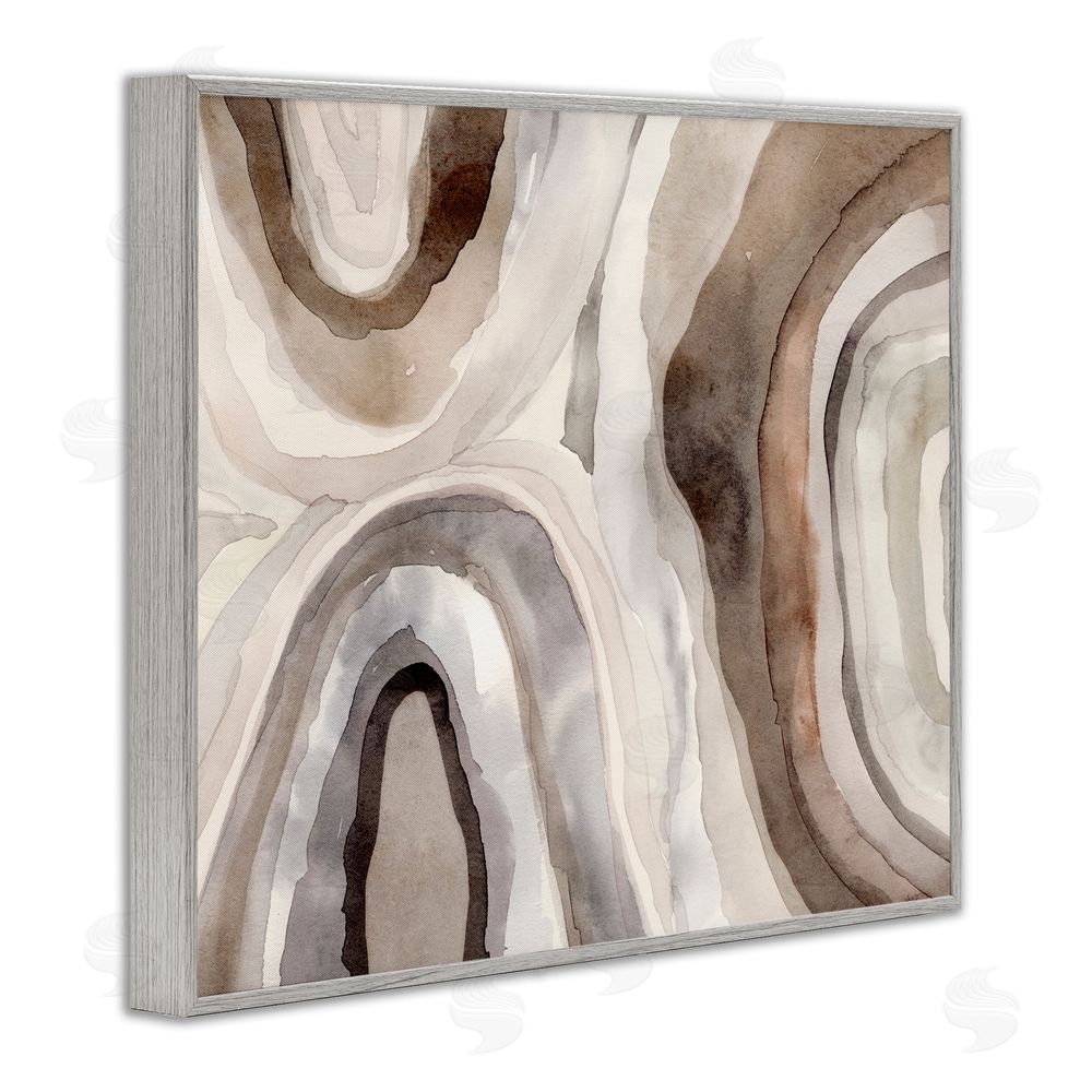 Victoria Barnes Soft Geode Pattern Gray Framed Giclee Wall Art Print