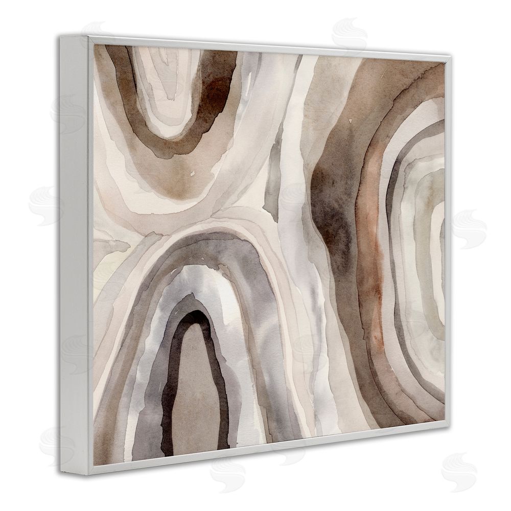Victoria Barnes Soft Geode Pattern White Framed Giclee Wall Art Print