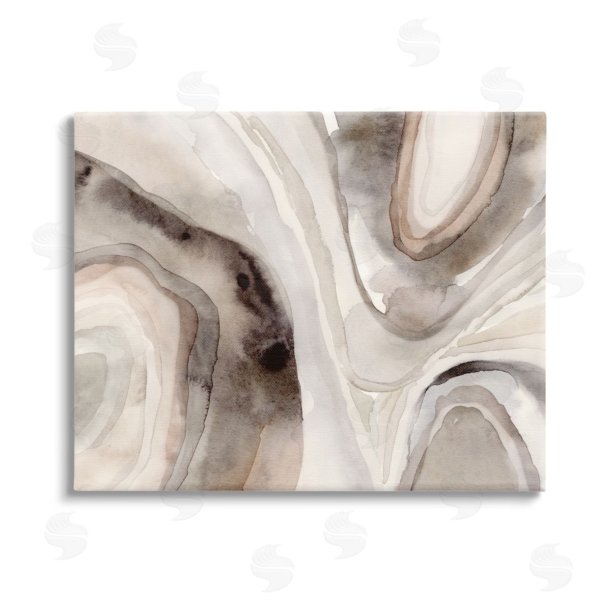 Victoria Barnes Abstract Geode Watercolor Stretched Canvas Wall Art Print