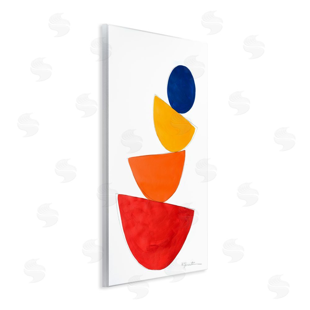 Ruth Fromstein Tilting Balancing Shapes Wall Plaque Art Print