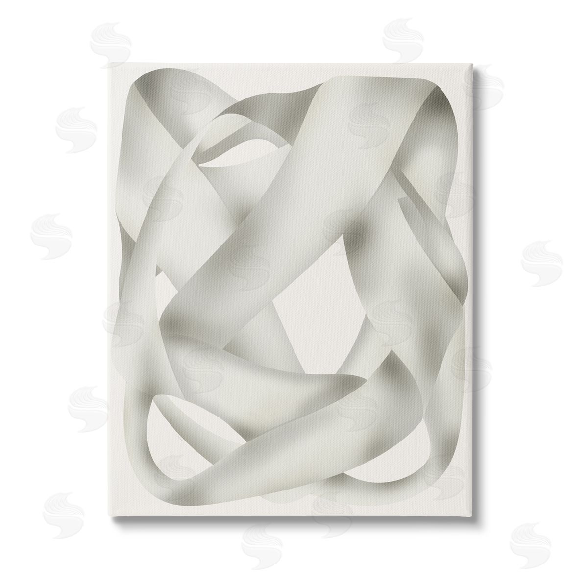 Stupell Studio Intertwining Abstract Shape Stretched Canvas Wall Art Print