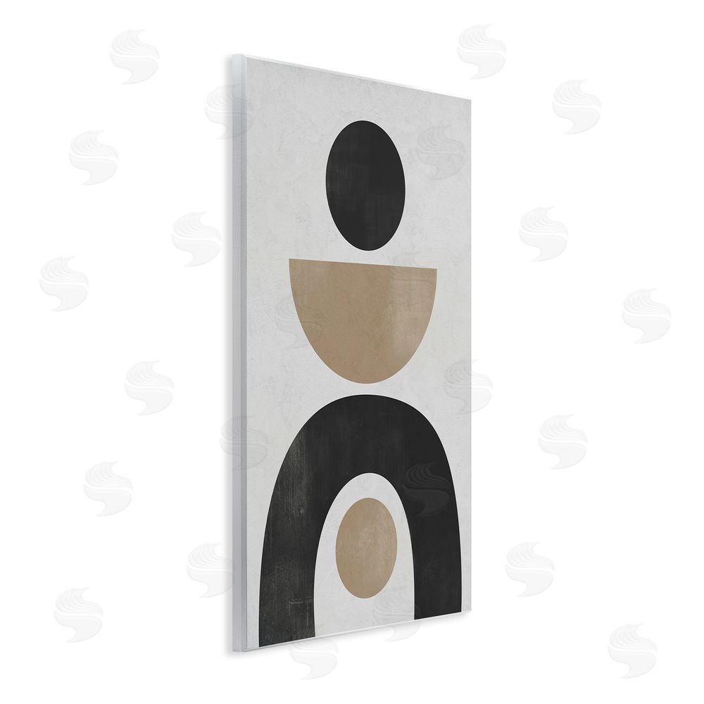 Ros Ruseva Black & Beige Arch Shapes Wall Plaque Art Print