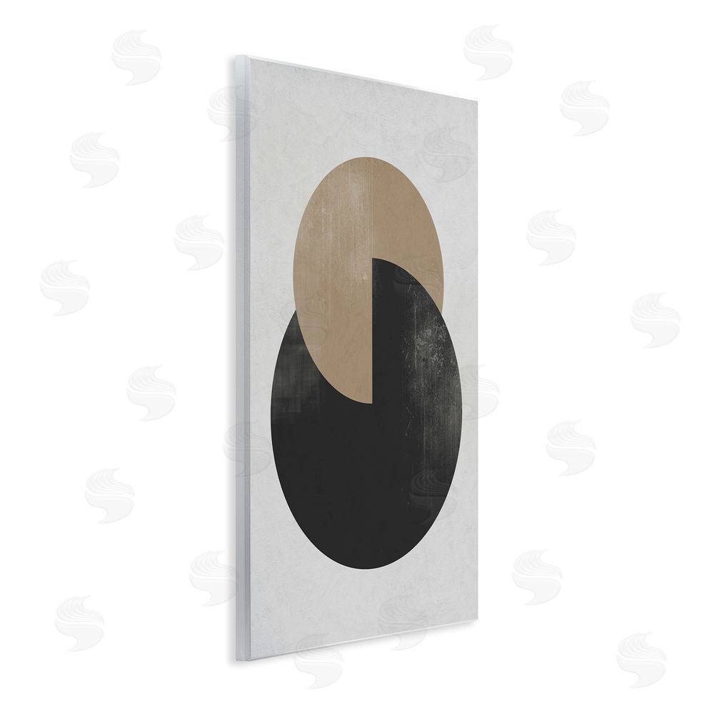 Ros Ruseva Neutral Circles Overlapping Wall Plaque Art Print