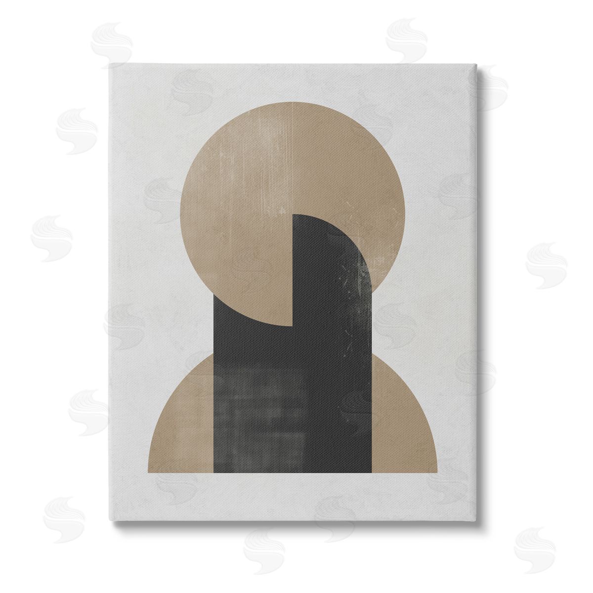 Ros Ruseva Modern Intersecting Shapes Stretched Canvas Wall Art Print