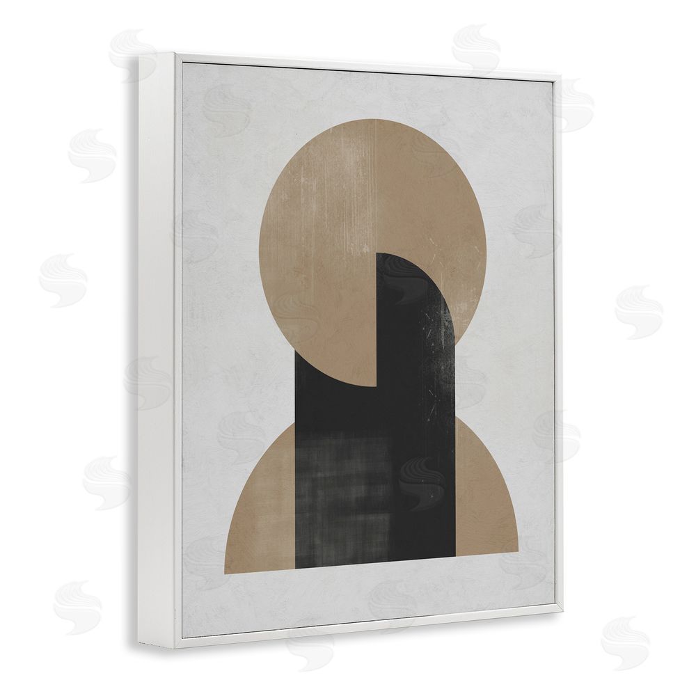Ros Ruseva Modern Intersecting Shapes White Framed Giclee Wall Art Print