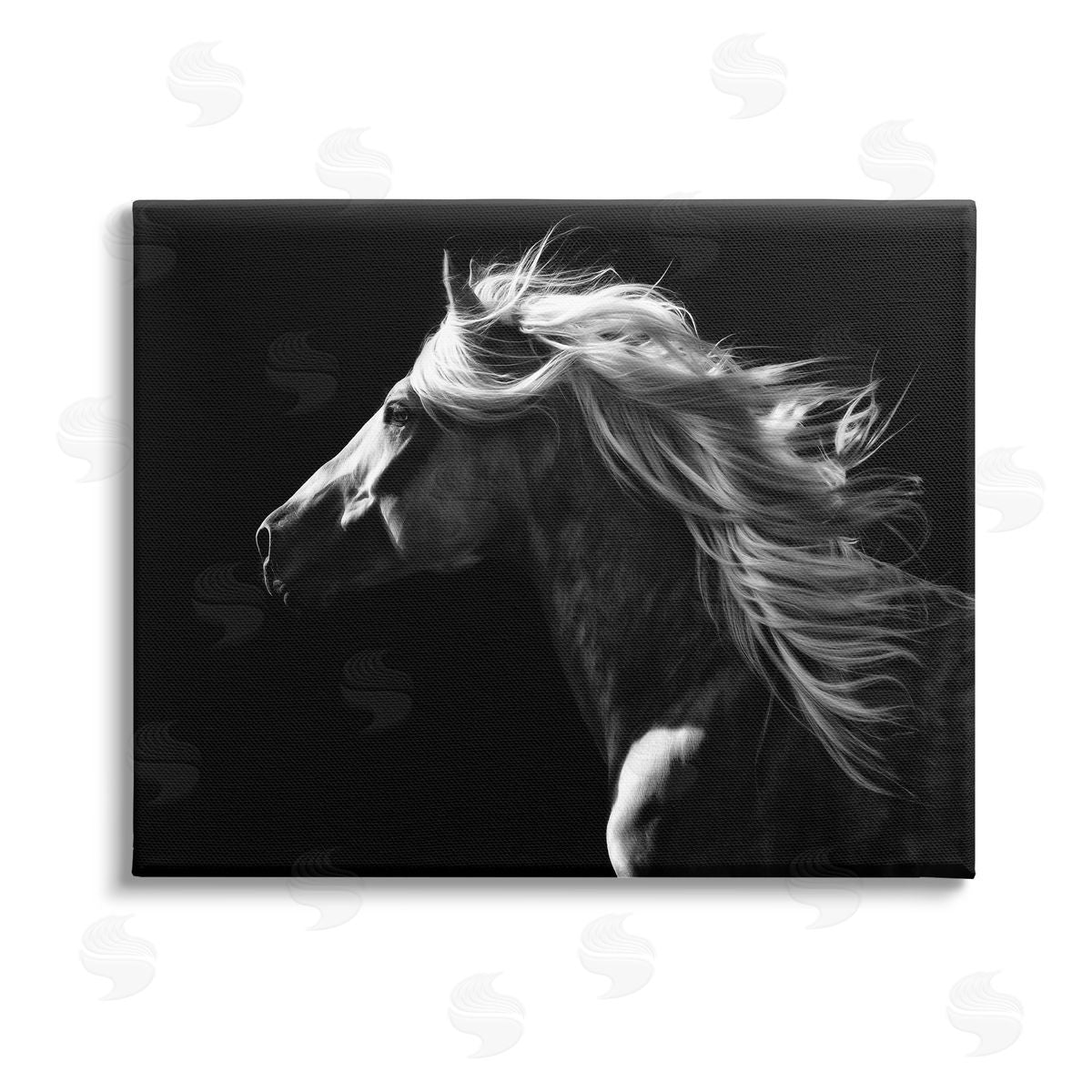 PH Burchett Windblown Stallion Mane Stretched Canvas Wall Art Print