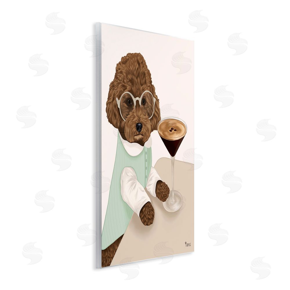Tara Royle Dog with Espresso Martini Wall Plaque Art Print