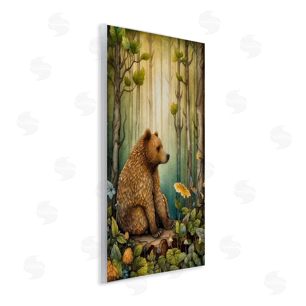 The Dutch Lady Bear in Magical Forest Wall Plaque Art Print