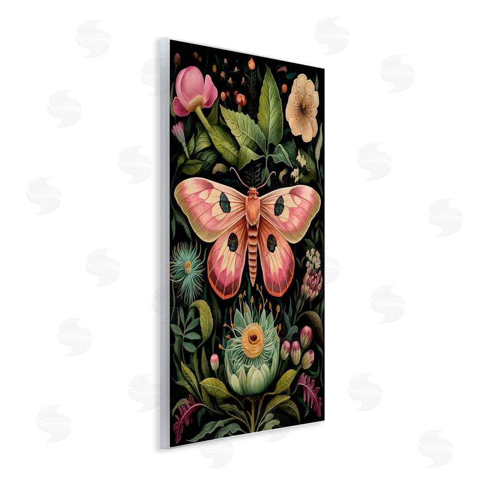 The Dutch Lady Vintage Botanical Moth Wall Plaque Art Print