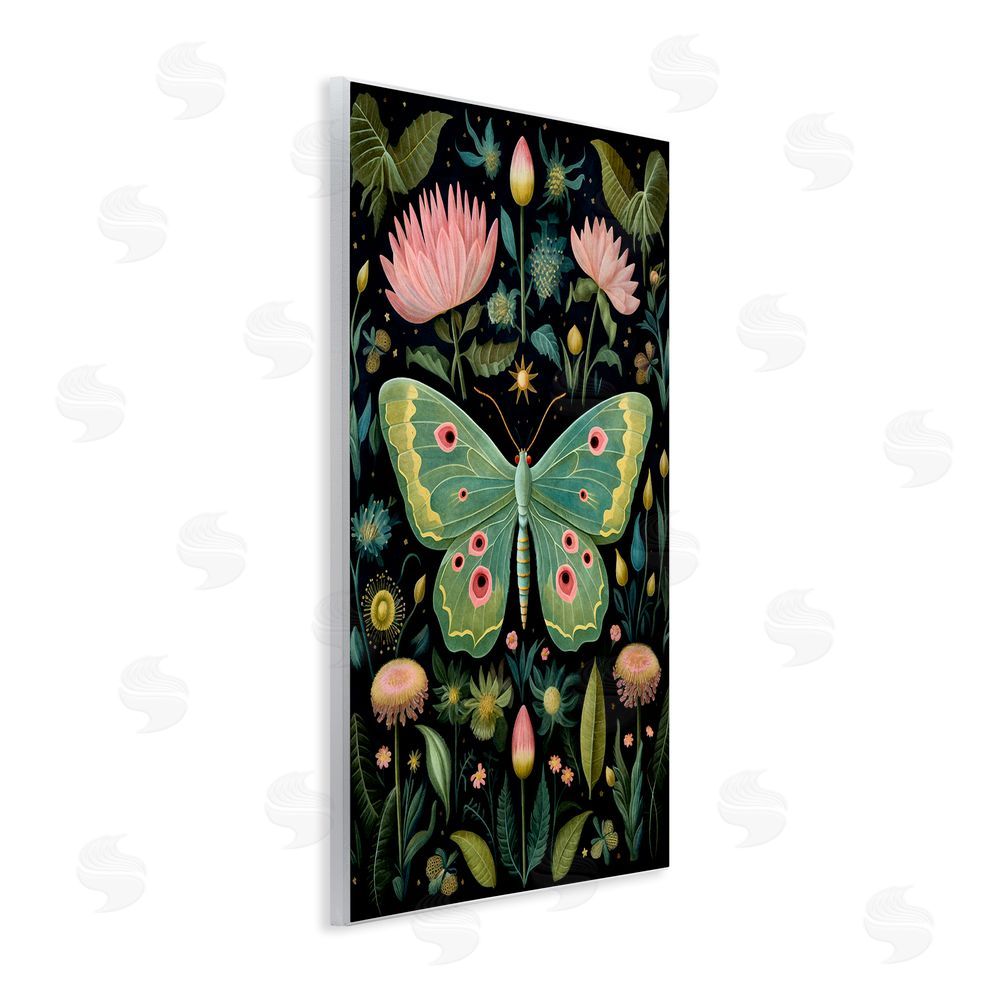 The Dutch Lady Moth with Nature Botanicals Wall Plaque Art Print
