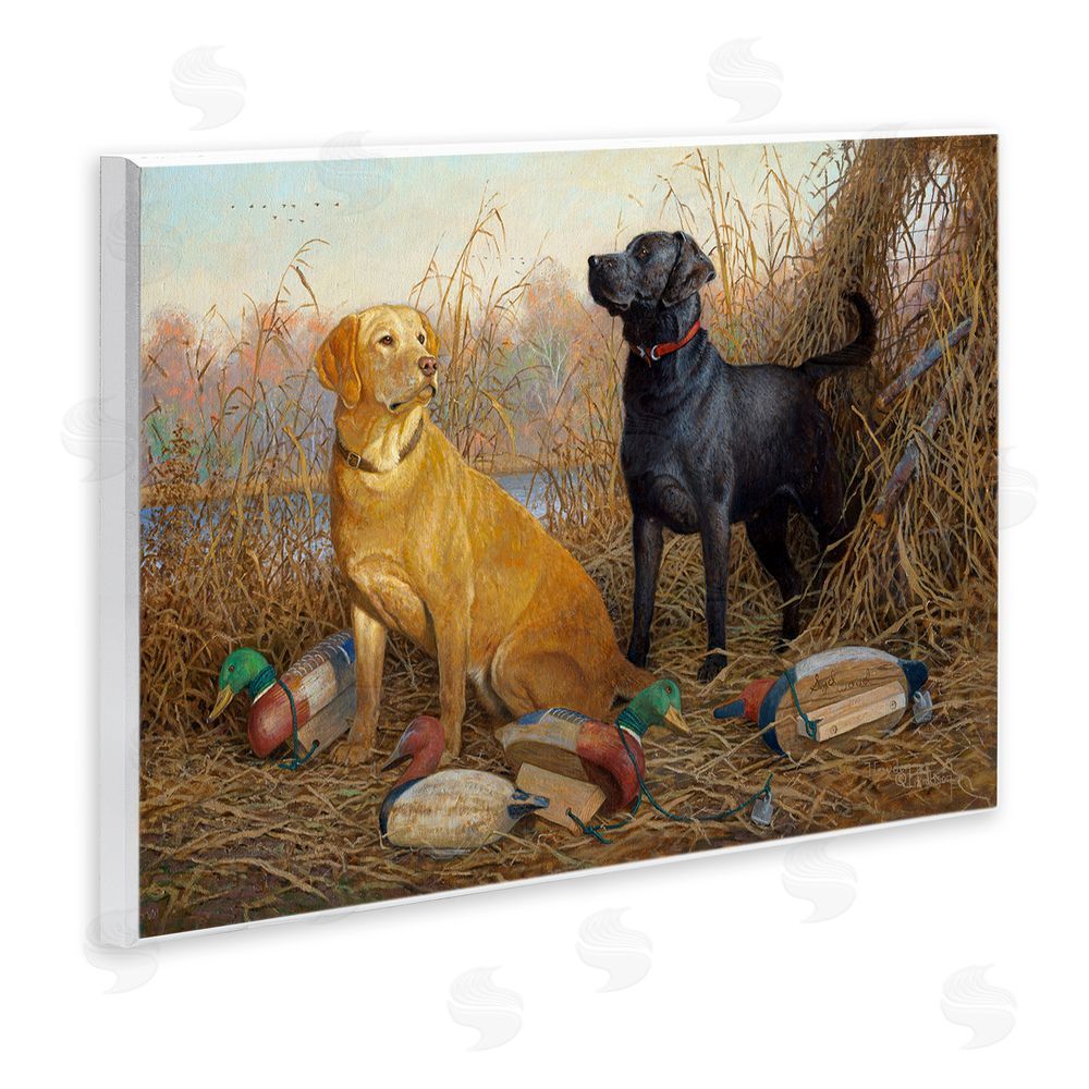 Hayden Lambson Hunting Dogs with Decoys Wall Plaque Art Print