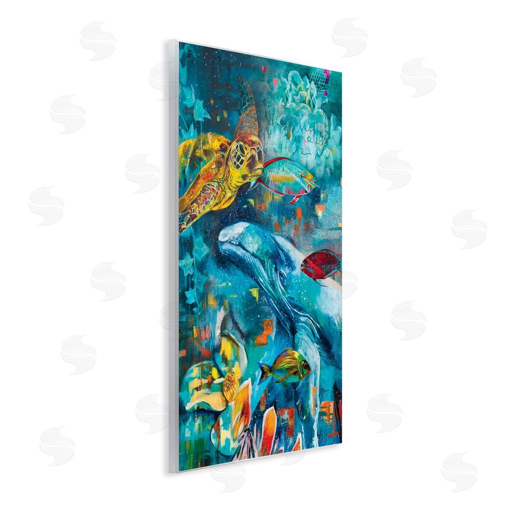 Linda McClure Abstract Underwater Creatures Wall Plaque Art Print