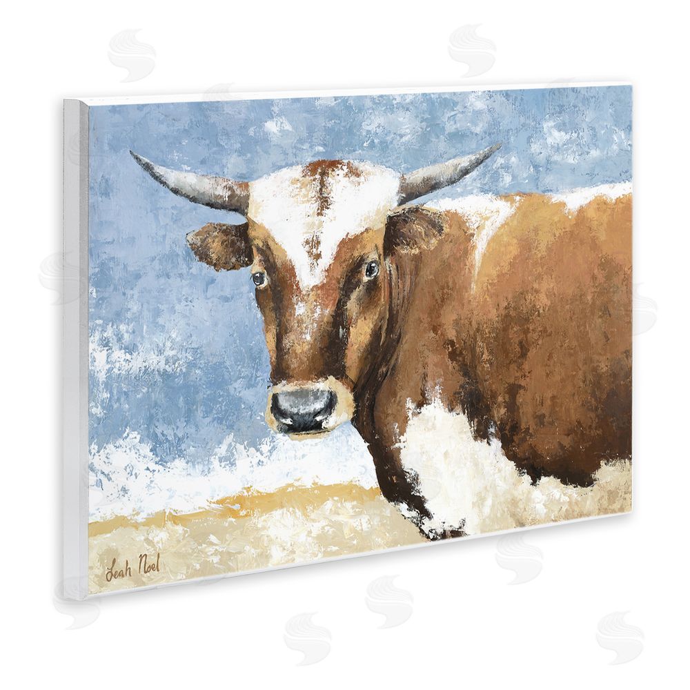 Leah Noel Art Abstract Cow Calf Wall Plaque Art Print