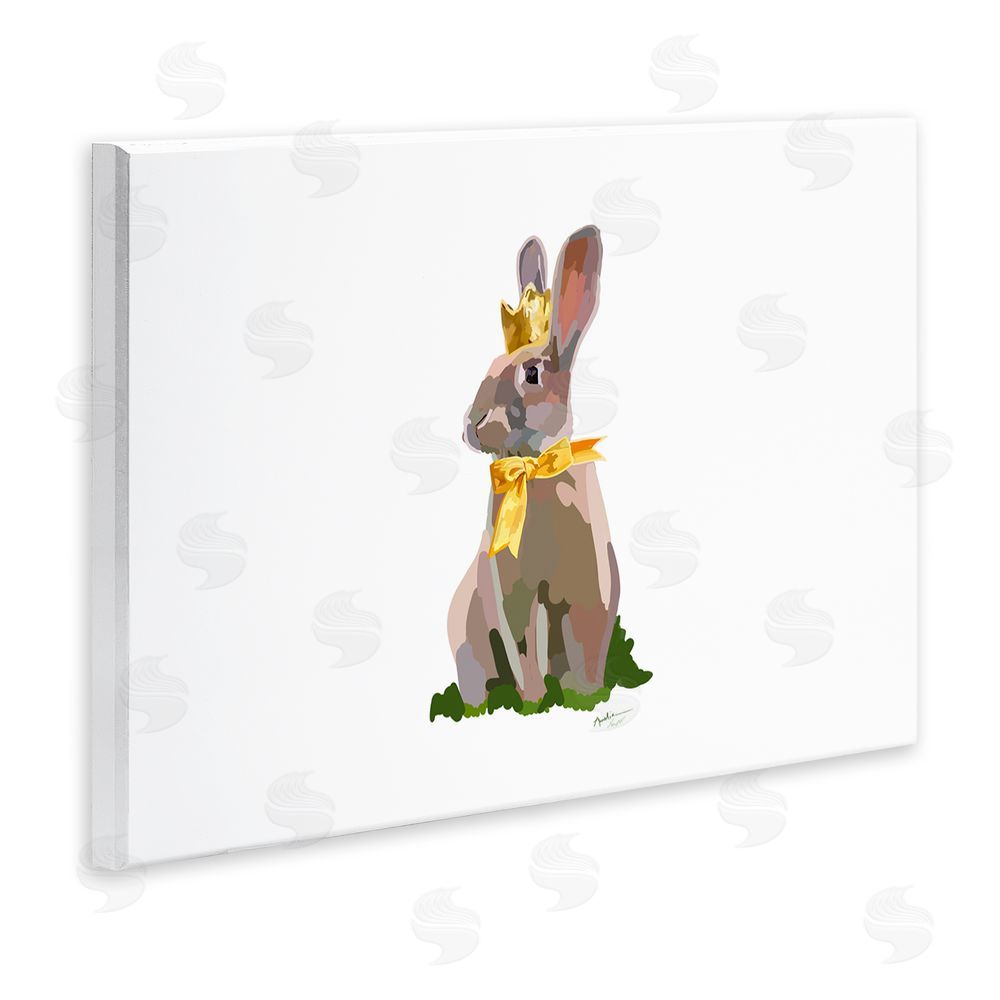 Amelia Noyes Royal Bunny with Crown Wall Plaque Art Print
