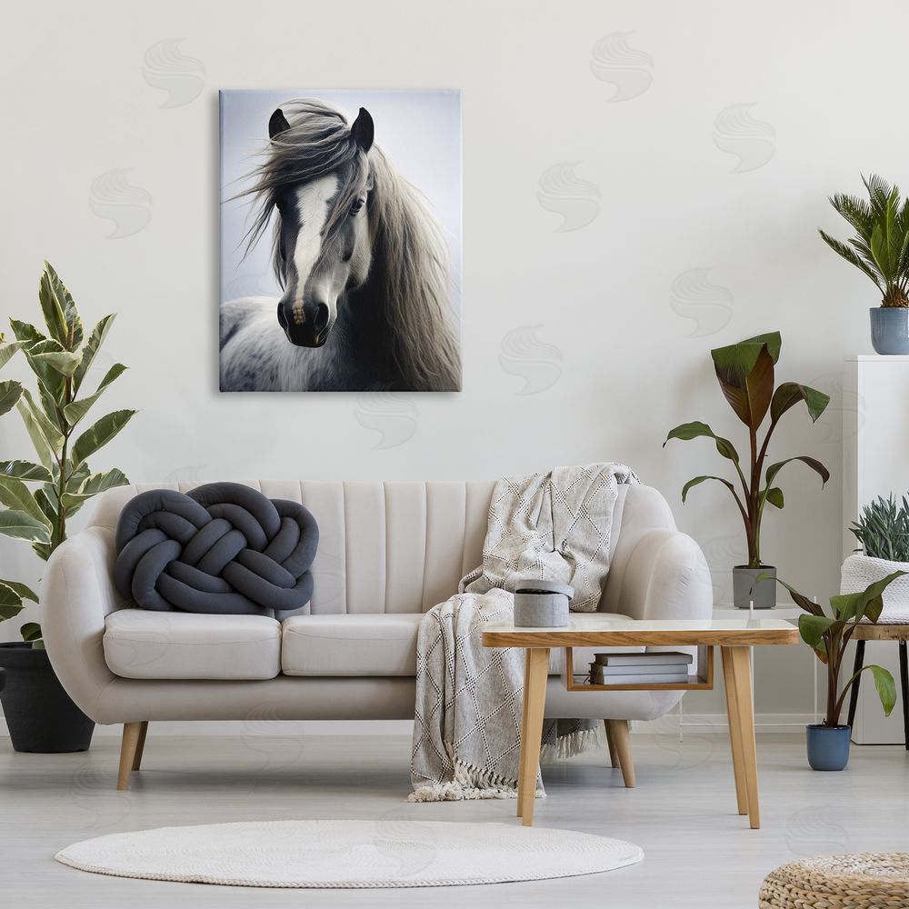 Ray Powers Windblown Horse Mane Canvas Wall Art Print in Room