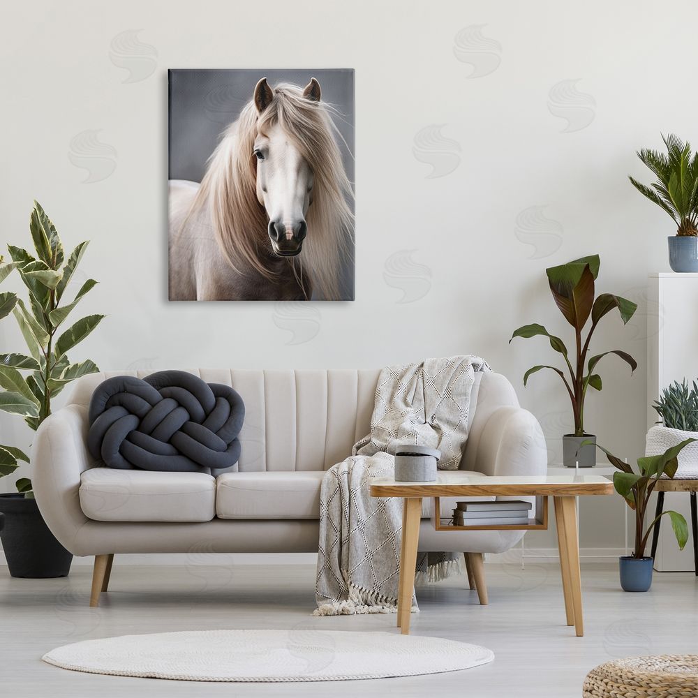 Ray Powers Silky Haired Horse Canvas Wall Art Print in Room