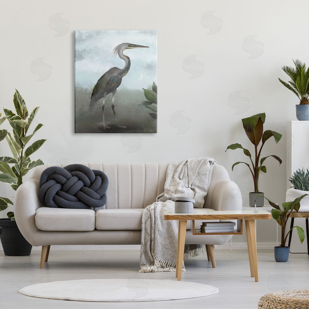 Elizabeth Medley Heron in Nature Study Canvas Wall Art Print in Room