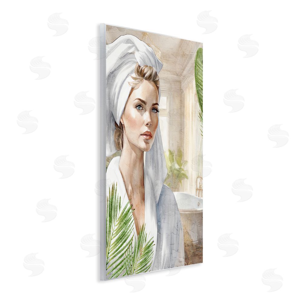 Kim Allen Fashionista Bathroom Portrait Wall Plaque Art Print