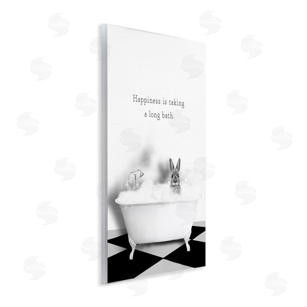 Leah Straatsma Happiness is Long Bath Bunny Wall Plaque Art Print