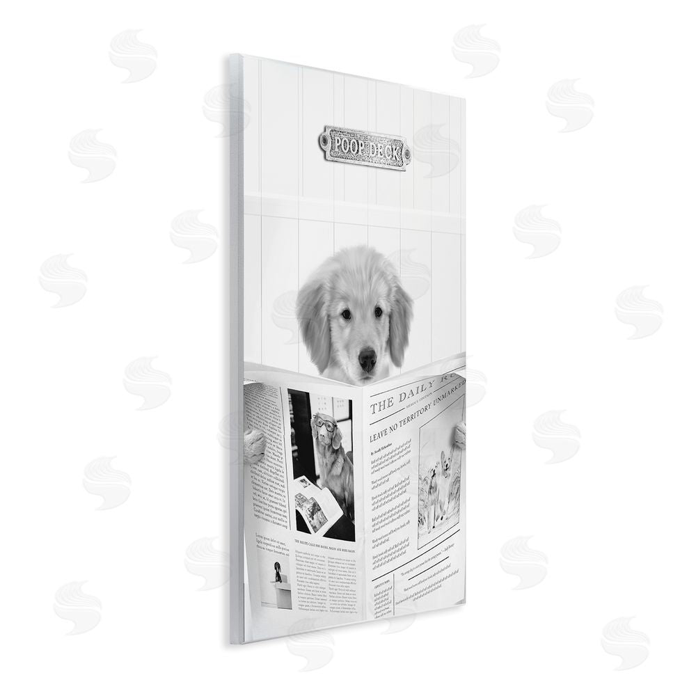 Leah Straatsma Poop Deck Bathroom Dog Wall Plaque Art Print