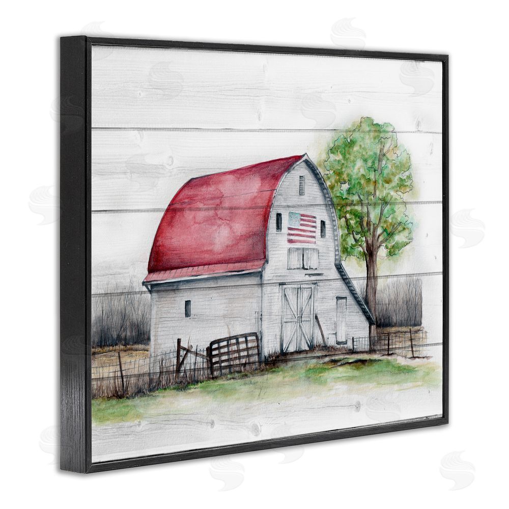 Studio 731 rep. Levison Designs Rustic Americana Barn Black Framed Giclee Wall Art Print