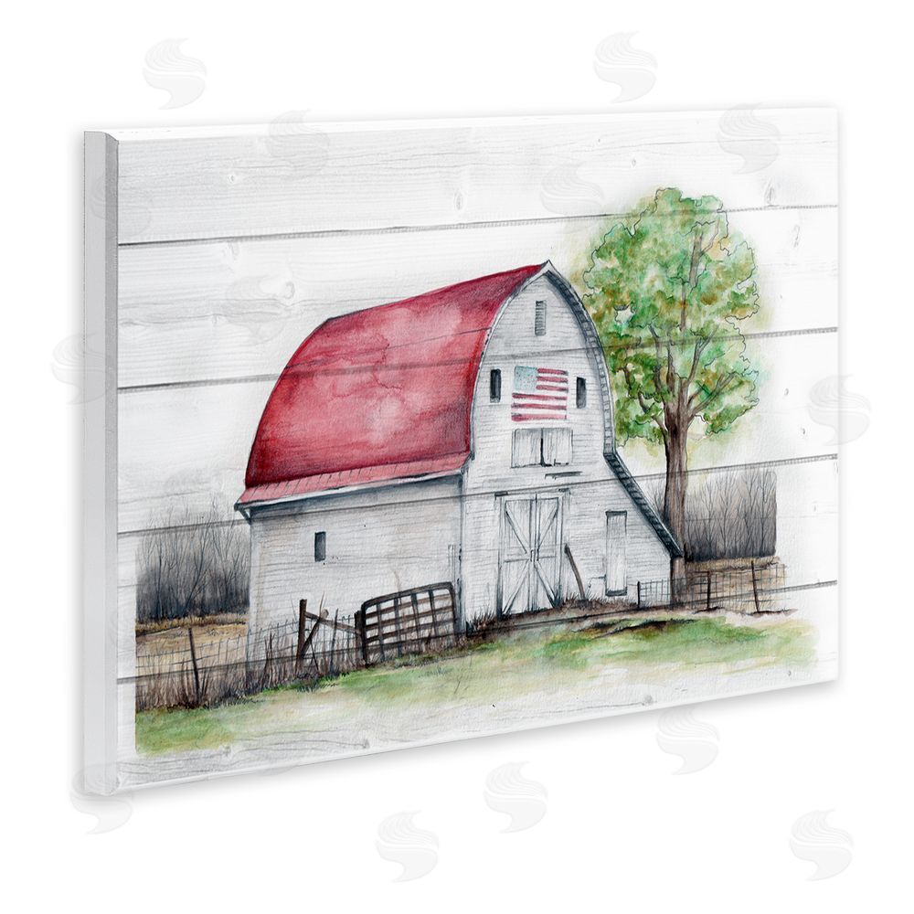 Studio 731 rep. Levison Designs Rustic Americana Barn Wall Plaque Art Print
