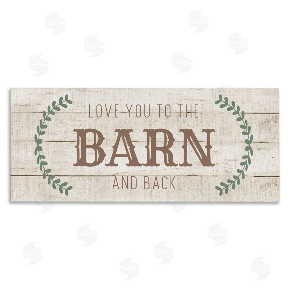 CAD Designs Love you Barn & Back Stretched Canvas Wall Art Print