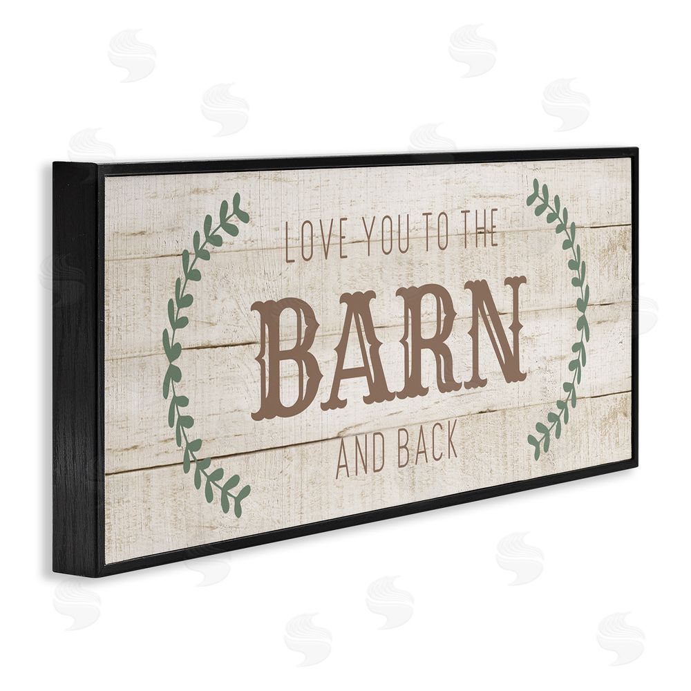 CAD Designs Love you Barn & Back Black Framed Giclee Wall Art Print