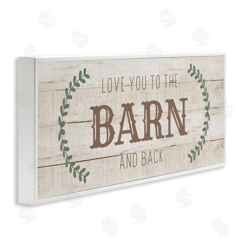 CAD Designs Love you Barn & Back White Framed Giclee Wall Art Print
