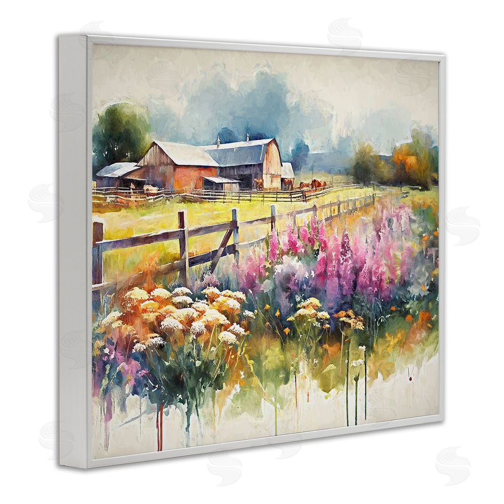 Ramona Murdock Country Barn Modern Painting White Framed Giclee Wall Art Print