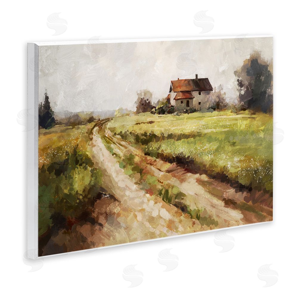 Ziwei Li Country Path to Barn Wall Plaque Art Print