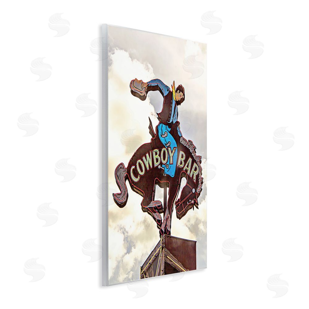 JG Studios Western Cowboy Bar Sign Wall Plaque Art Print