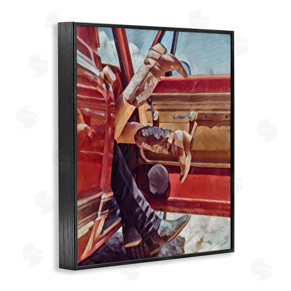 Jesse Keith Romantic Cowboy Boots Couple Black Framed Giclee Wall Art Print