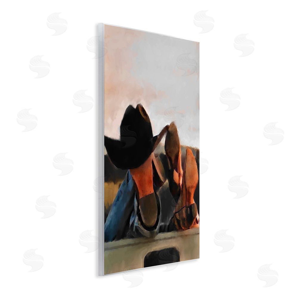 Jesse Keith Couple Resting Cowboy Boots Wall Plaque Art Print