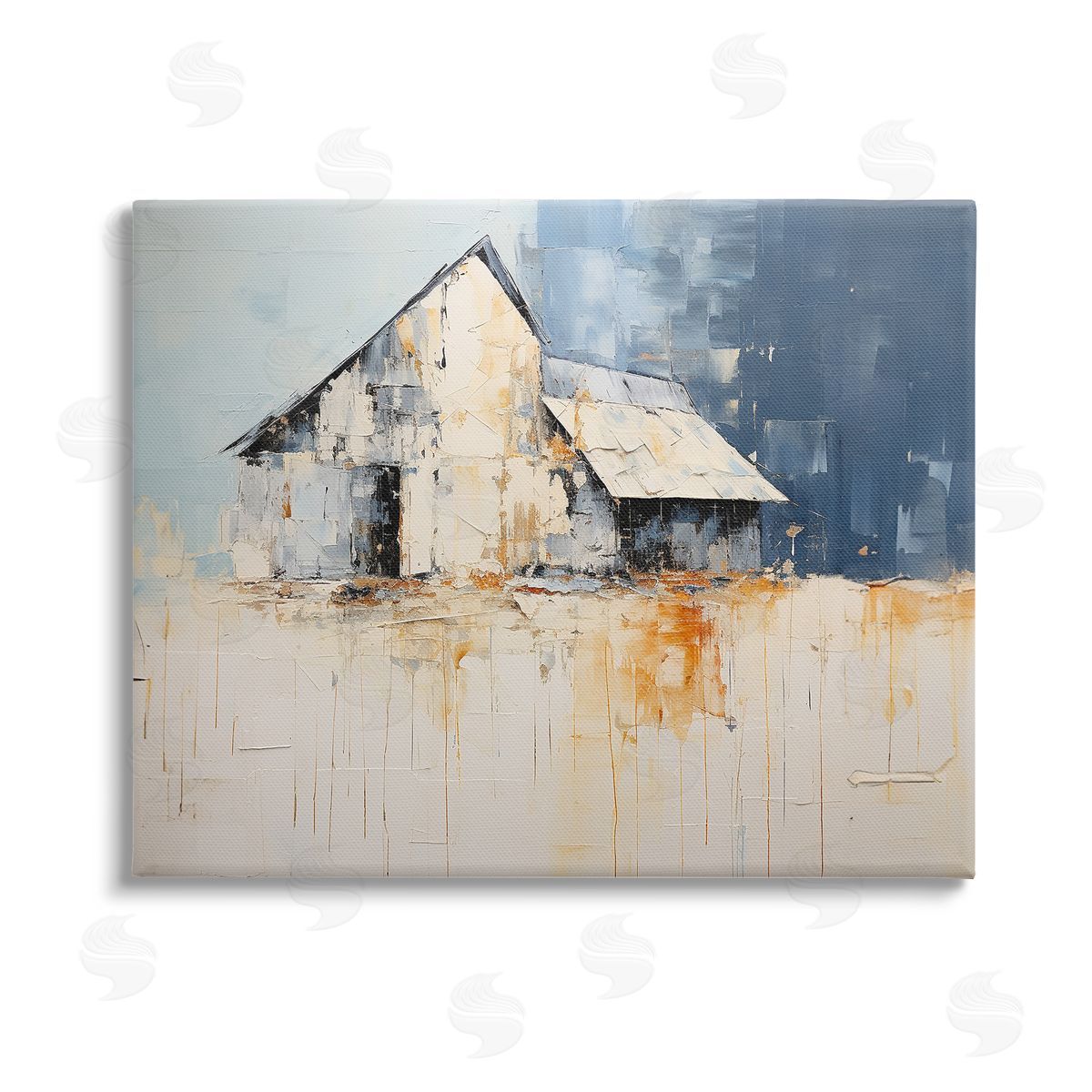 Ramona Murdock Barn Painting Abstraction Stretched Canvas Wall Art Print