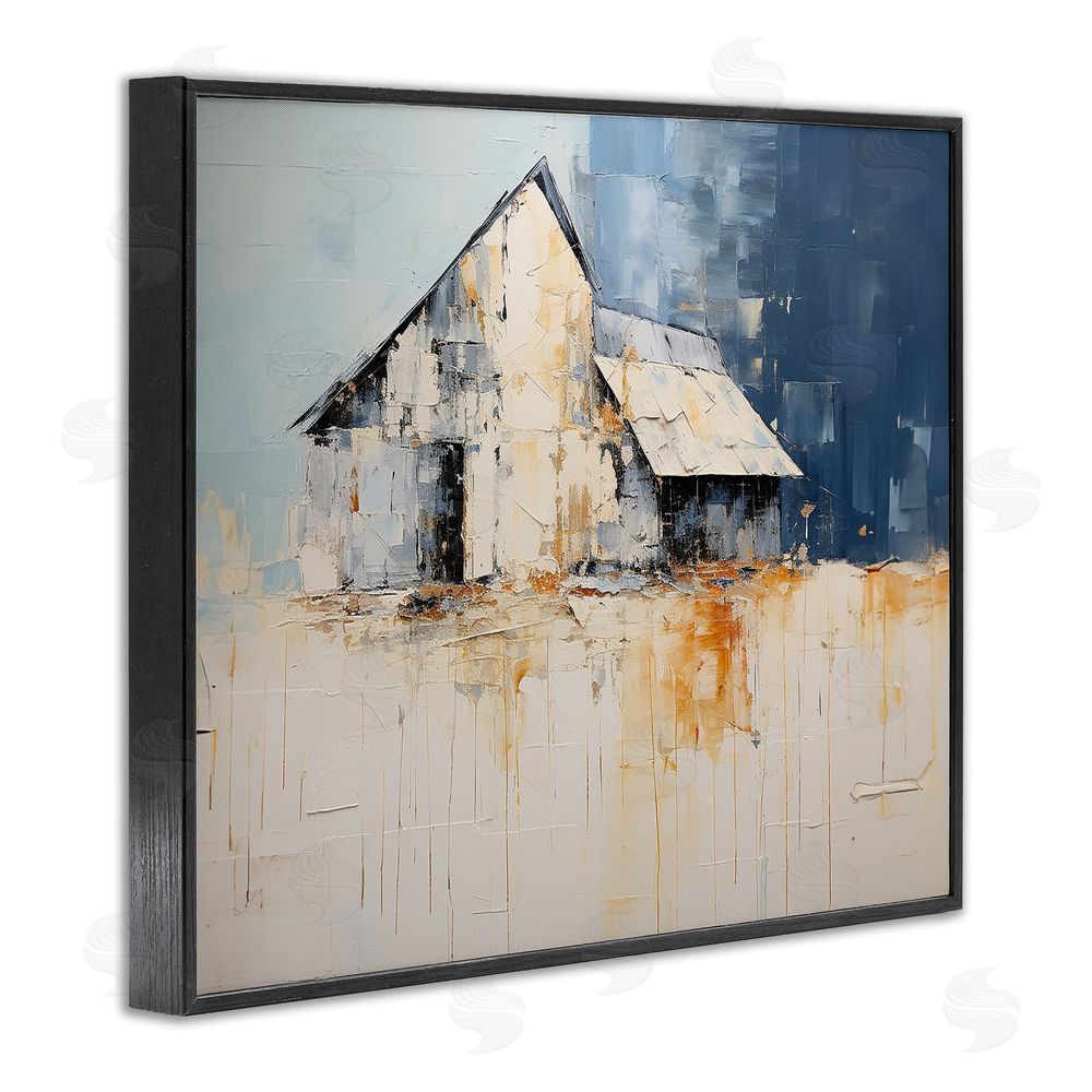 Ramona Murdock Barn Painting Abstraction Black Framed Giclee Wall Art Print
