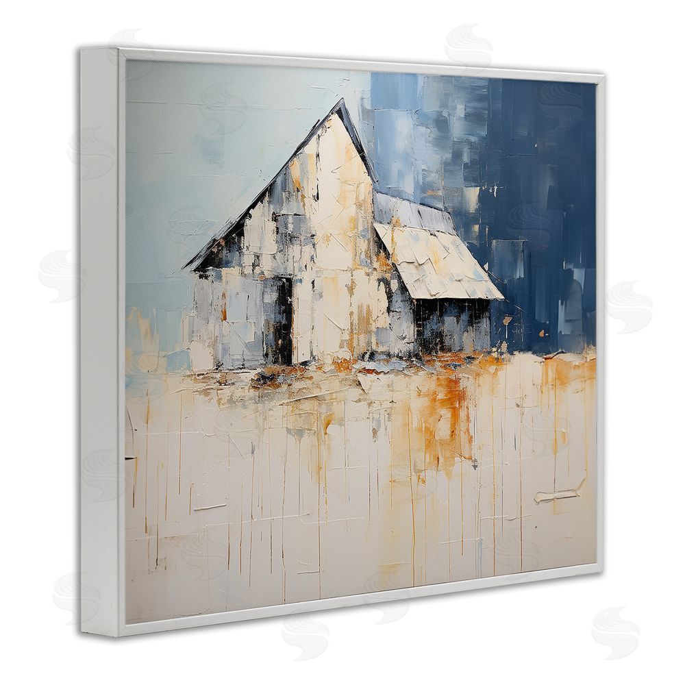 Ramona Murdock Barn Painting Abstraction White Framed Giclee Wall Art Print